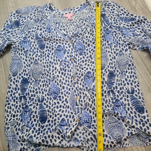 Lilly Pulitzer Elsa Button Down Top L - Picture 8 of 12